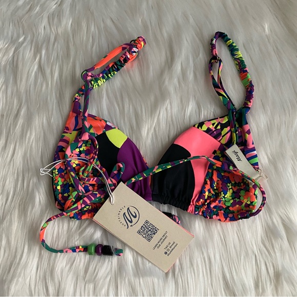 Maaji Rhapsody Crispy Sliding Triangle Bikini Top NWT S - Picture 9 of 10